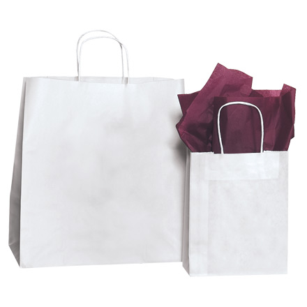 Box Partners BGS114W 13 in. x 7 in. x 13 in. White Shopping Bags at Sears.com