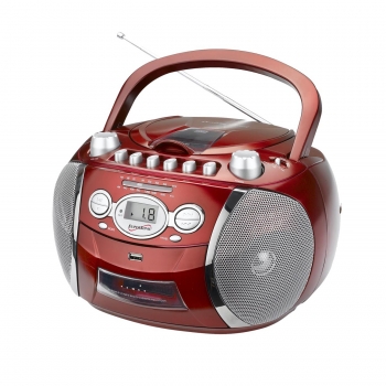 Supersonic SC-712USB Portable MP3-CD Player with Cassette Recorder, AM-FM Radio and USB Input at Sears.com