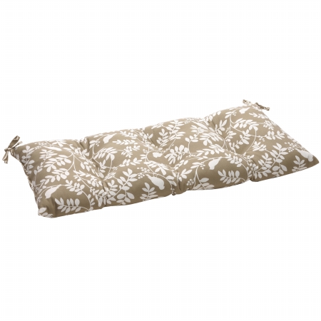 Pillow Perfect 452531 Outdoor Taupe Floral Tufted Loveseat Cushion at Sears.com