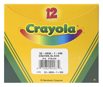 Crayola LLC FORMERLY BINNEY & SMITH BIN83651 CRAYOLA BULK CRAYON REGULAR- BLACK at Sears.com