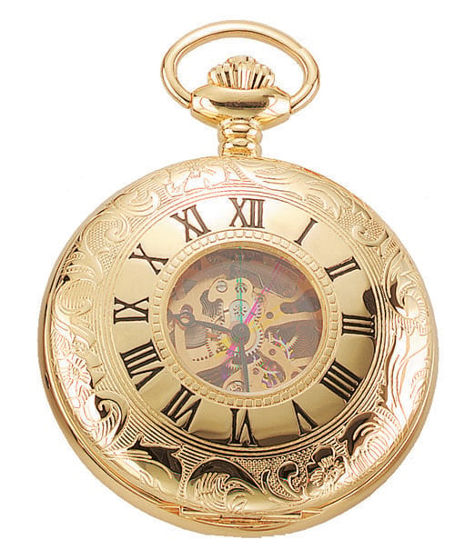Charles Hubert Charles-Hubert- Paris Brass Gold-Plated Mechanical Double Cover Pocket Watch #3536 at Sears.com