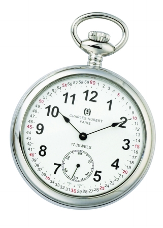 Charles Hubert Charles-Hubert- Paris Stainless Steel Mechanical Open Face Pocket Watch #3756-WRR at Sears.com