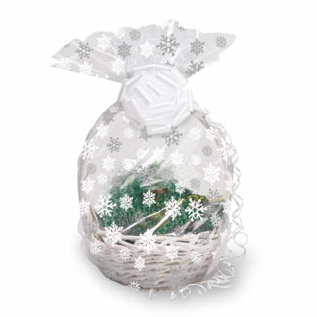 Creative Converting&nbsp; Creative Converting 207920 Snowflake Cello Basket Bag