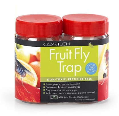 Contech Fruitfly162r Short Fruit Fly Traps 2 Pack