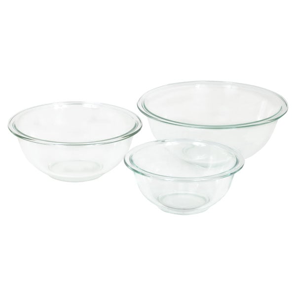 Pyrex Corningware- 6001001 CLR Pyrex 3 piece Mixing Bowl Set - Pack of 2