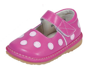 Squeak Me Shoes Squeak Me Shoes 13276 Hot Pink Polka Dot Girls Toddler Shoe ...