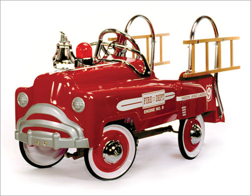 American Retro American-Retro AR-2003 Classic Pedal Fire Truck-Deluxe - White Trim at Sears.com