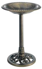 Gardman Wild Bird Pedestal Bird Bath Bronze 28 Inch Ba01281