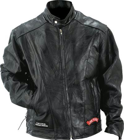Diamond Plate Buffalo Leather Motorcycle Jacket GFCRLTRXL at Sears.com