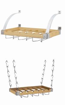 Concept Housewares WR-40526 Wine Bottle & Glass Ceiling Wall Mount Wine Rack 6 Bottles at Sears.com