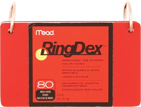 MEAD PRODUCTS Mead RingDex Index Cards Asst 3x5 80 Pk 63072 Pack Of 8 at Sears.com