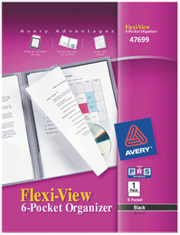 Avery Flexi-View Six-Pocket Organizer Asst 47699 Pack Of 12 at Sears.com