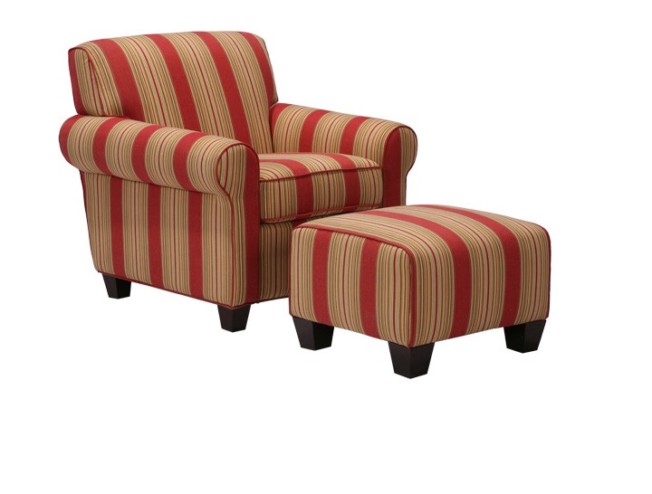 Handy Living Convert-a-Couch WTK1-CU-EBA47 Winnetka Chair and Ottoman Cabana Crimson at Sears.com