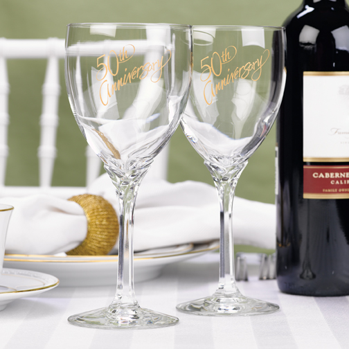 Hortense B. Hewitt 22719 50th Anniv Wine Glasses at Sears.com