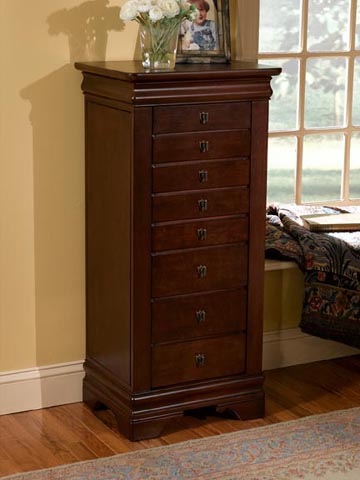 Powell 508-315 Louis Philippe Marquis Cherry Jewelry Armoire at Sears.com