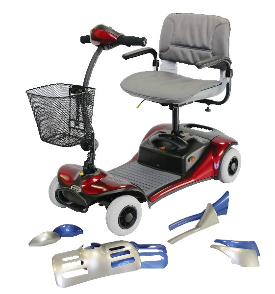 Shoprider GK8-Dasher 4 Wheel Scooter Red/Blue/Champagne at Sears.com