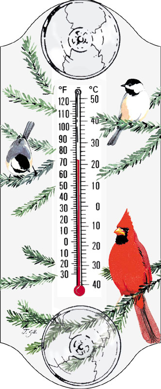 Aspects Aspects115 Cardinal Chickadee Thermometer