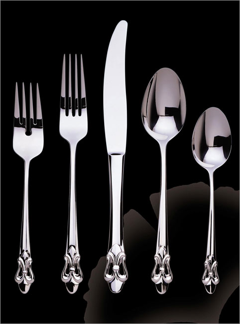 Ginkgo 079914-42005-1 Fleur de Lis 5 Piece Place Setting - 18/0 Stainless - Mirror Finish at Sears.com