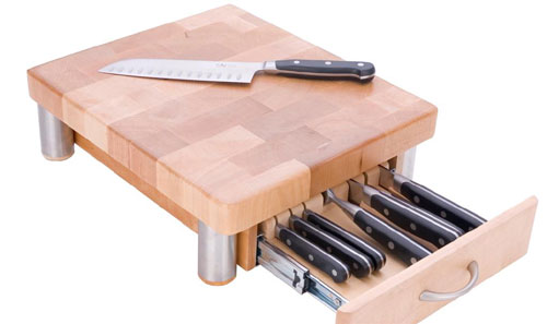 MIU France 90085 7-Slot Maple Cutting Board with Slide Out Tray at Sears.com