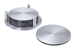 Zack 20374 REGIO Stainless Steel Coaster with Stand-Set of 6- Stainless Steal at Sears.com