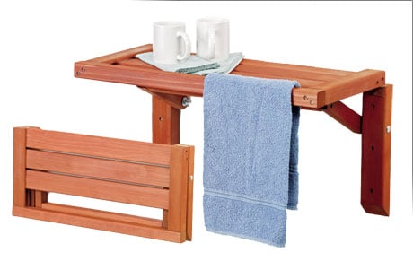 A&B Accessories A and B Accessories FT48 Redwood Spa Folding Table - 48 Inch