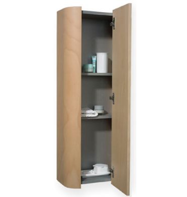 Whitehaus Collection WHAEMN04 15 in. Aeri vertical wall mount storage unit with four shelves- Natural- Birchwood at Sears.com