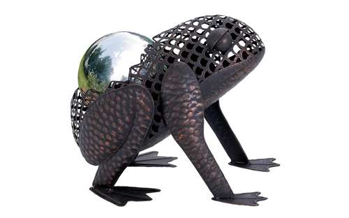 Benzara 63321 Metal Frog With Ball 14 in. W, 11 in. H Garden Decor at Sears.com