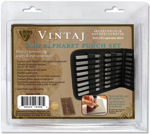 Beadsmith V-LPS002 Alphabet Punch Set W-Case 27-Pkg-3mm (1-8 in. ) Uppercase Letters at Sears.com