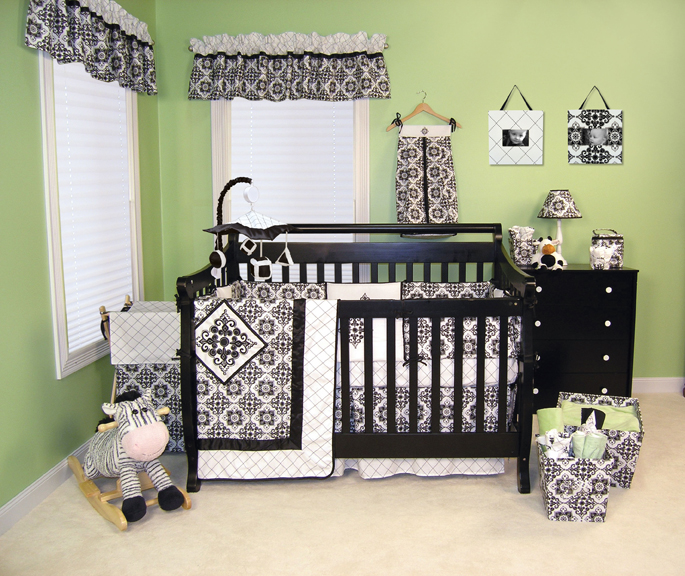 Trend Lab 100767 Versailles Black & White - 3 Piece Crib Bedding Set at Sears.com