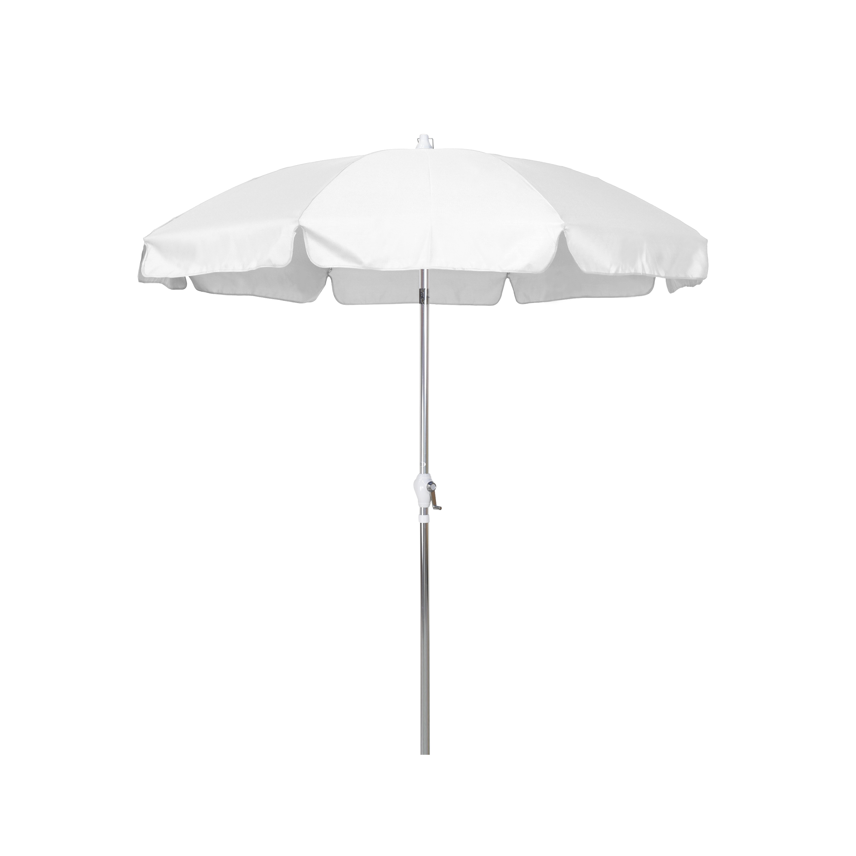 March Products SLPT758001-F04 7.5 ft. Patio Umbrella Push Tilt Anodized-Olefin-White at Sears.com