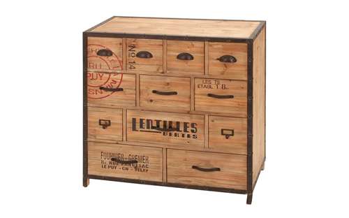 Benzara 55811 Iron Wood Metal Chest 33 in. H, 33 in. W at Sears.com