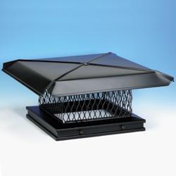 Buy fireplaces accessories chimney caps - Chimney 13411 Gelco Black Galvanized Chimney Caps - .75in Mesh - 17