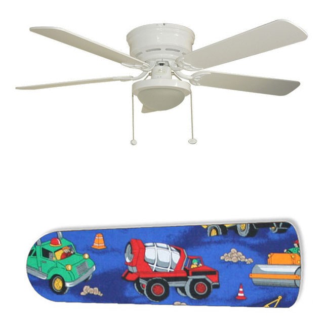 New Image Concepts 2008 52 in. Ceiling Fan with Lamp - Boys Construction Zone Trucks at Sears.com