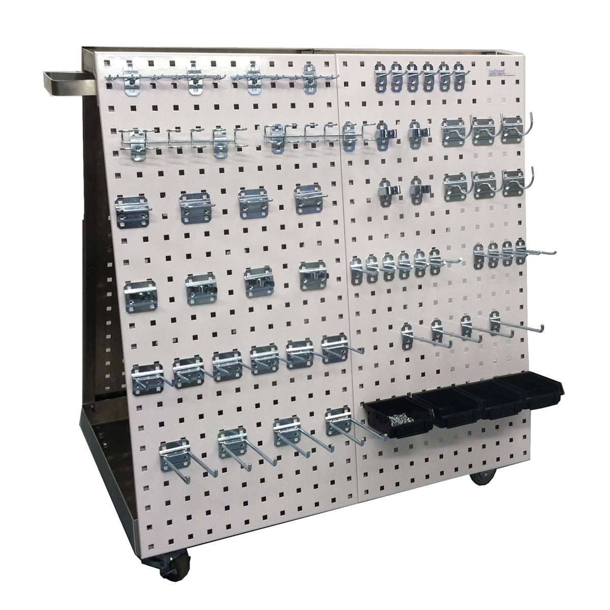 Triton Products LBC-18H 36.75 In. L x 39.25 In. H x 21.25 In. W Anodized Aluminum Frame Tool Cart with Tray  56 pc LocHook A