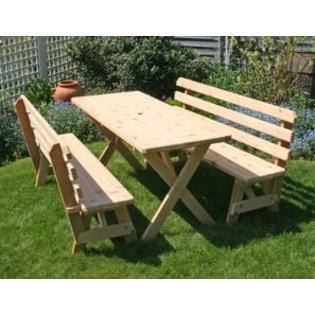 Creek Vine Designs Creekvine Designs WF27WCLTBB6CVD Cedar 27 in. Wide 6 ft. Cross Legged Picnic Table with -2- 6 ft. Backed Benches Creek Vine Designs Creekvine Designs WF27WCLTBB6CVD Cedar 27 in. Wide 6 ft. Cross Legged Picnic Table with -2- 6 ft. Backed Benches
