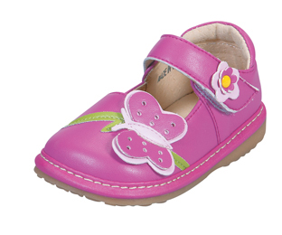 Squeak Me Shoes 12773 Hot Pink Butterfly Girls Toddler Shoe Size 3 at Sears.com