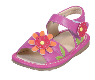 Squeak Me Shoes 14073 Hot Pink Daisy Sandal Girls Toddler Shoe Size 3 at Sears.com