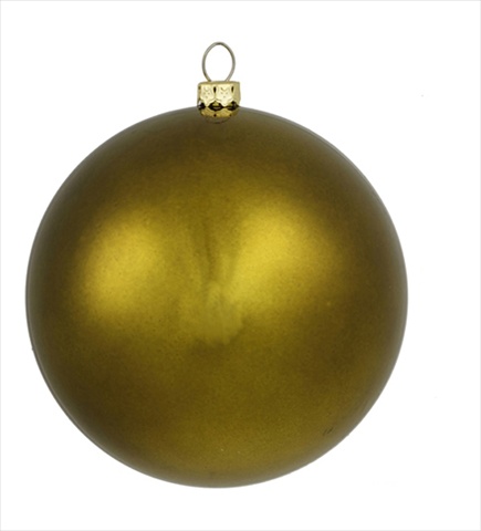 NorthLight 6 in. Shatterproof Matte Olive Green Christmas Ball Ornament