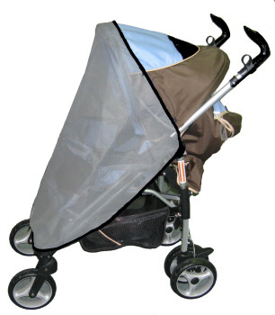 Sasha Kiddie Mia 2 MiaModa Veloce and Libero Single Stroller Sun&#44; Wind with Insect Cover - Stroller Not Included