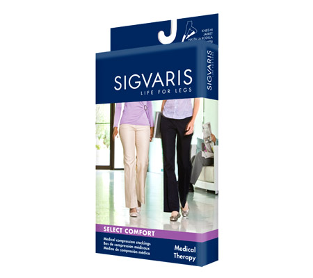 Sigvaris for Women - Select Comfort Series 860 - Closed Toe Knee Highs 862C - 20 30mmHg - S1 - Black at Sears.com