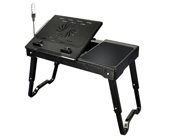 Deluxe Comfort Laptop Desk Table Black Laptop Computer Desk Cooling fans and adjustable positions at Sears.com