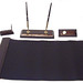Oak and Black Eco-Friendly Leather Desk Set