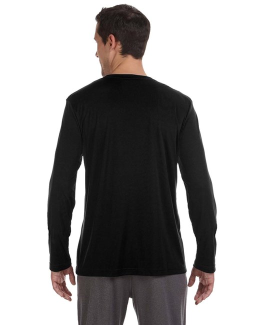 Alo Sport M3009 - Men's Performance Long-Sleeve T-Shirt - Black - XS