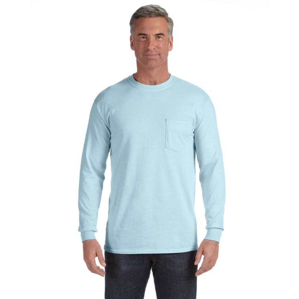 Comfort Colors C4410 - Long-Sleeve Pocket T-Shirt - Chambray - L