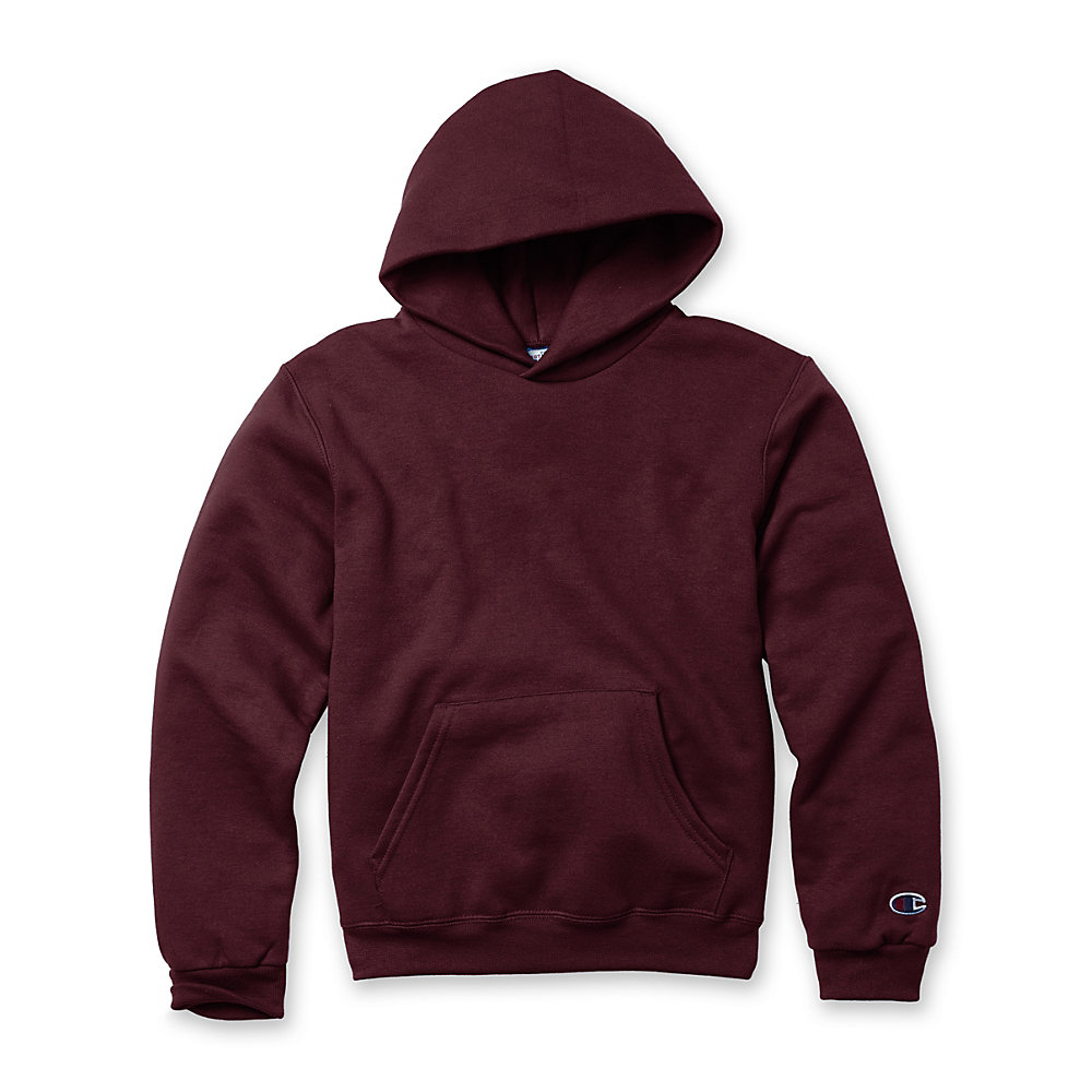 Champion Youth Double Dry Action Fleece Pullover Hood - S790 - Maroon - M