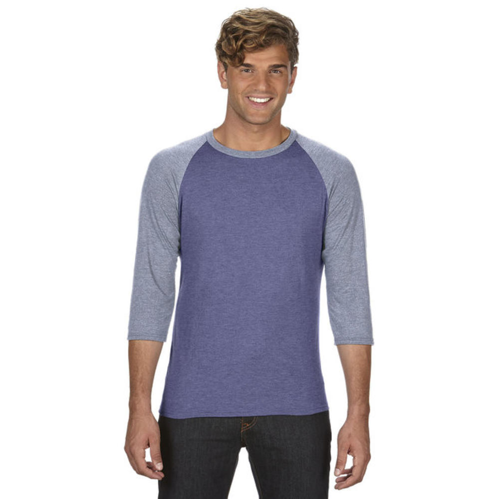 Triblend 3/4-Sleeve Raglan T-Shirt - 6755 - Hth Bl Tr H Grey - L