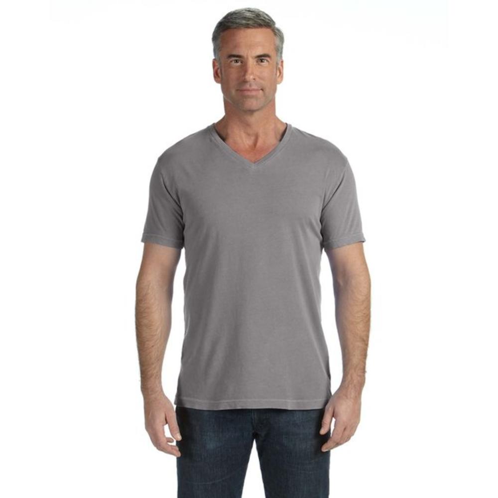 5.5 oz. V-Neck T-Shirt - C4099 - Grey - XL