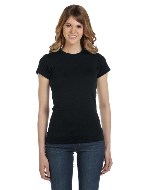 Ladies' Junior Fit Fashion T-Shirt - BLACK - XL - 379