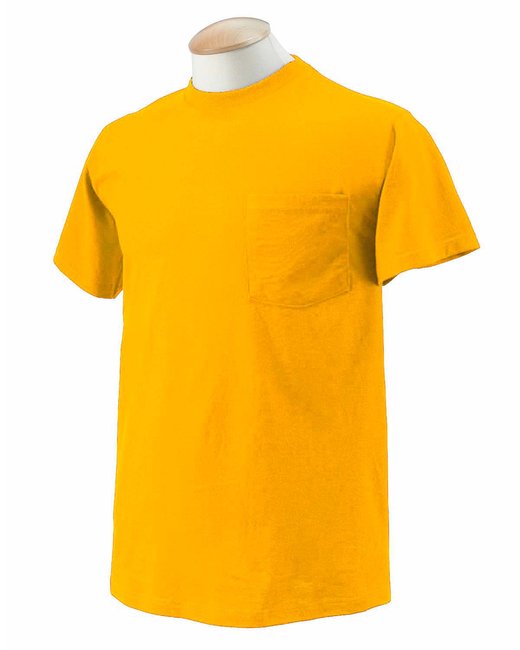 5 oz., 100% Heavy Cotton HD Pocket T-Shirt - GOLD - L - 3931P