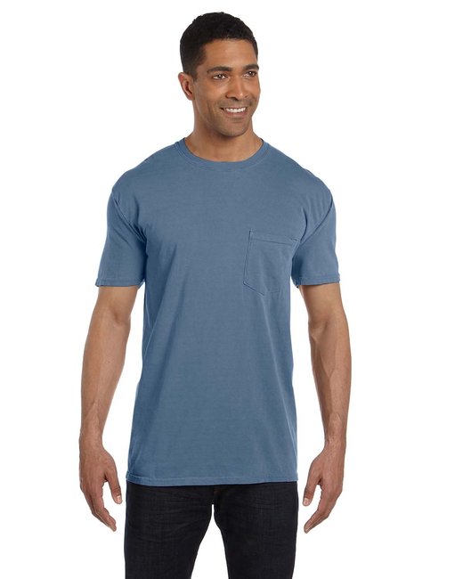 6.1 oz. Garment-Dyed Pocket T-Shirt - BLUE JEAN - S - 6030CC
